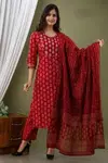 Si 340 Cotton With Printed Kurti With Bottom Dupatta Wholesale Suppliers In Mumbai